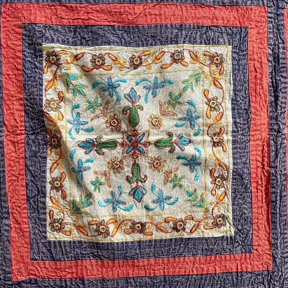 Vintage handmade Indian throw/bedspread - never used - Picture 8 of 12